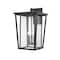 Z-Lite Seoul 3 Light Outdoor Wall Sconce, Black & Clear 571XL-BK - alternate 1